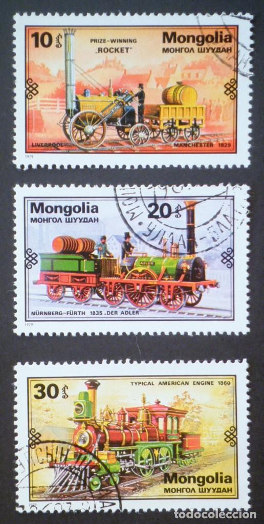 Sellos: 1979 Mongolia Evoluci&oacute;n del ferrocarril - Foto 1
