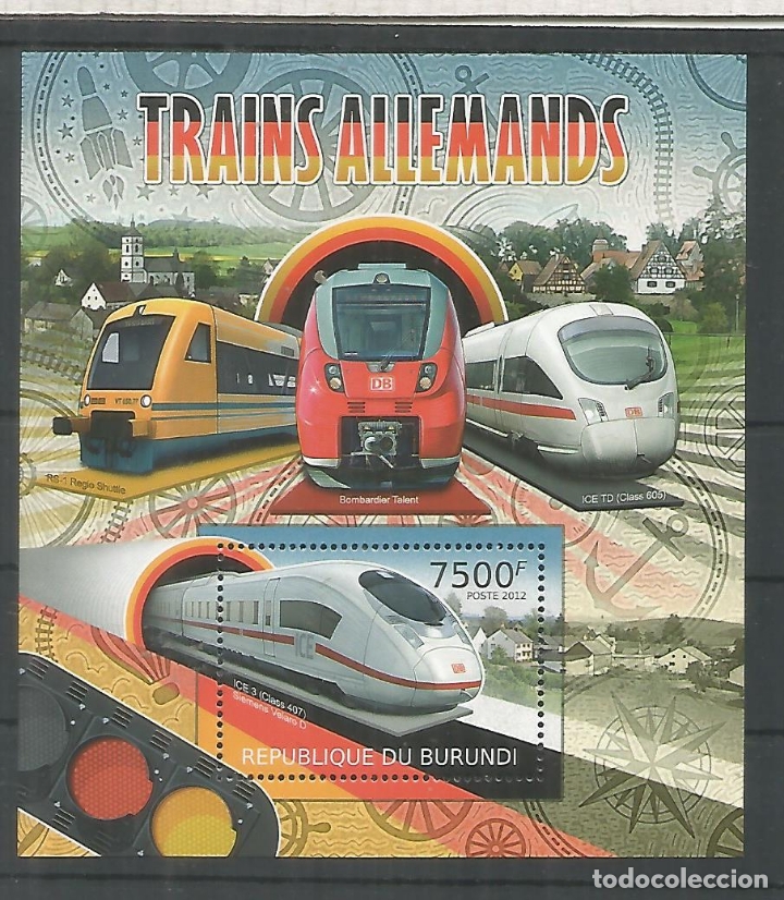 Sellos: BURUNDI FERROCARRIL TREN RAILWAY - Foto 1
