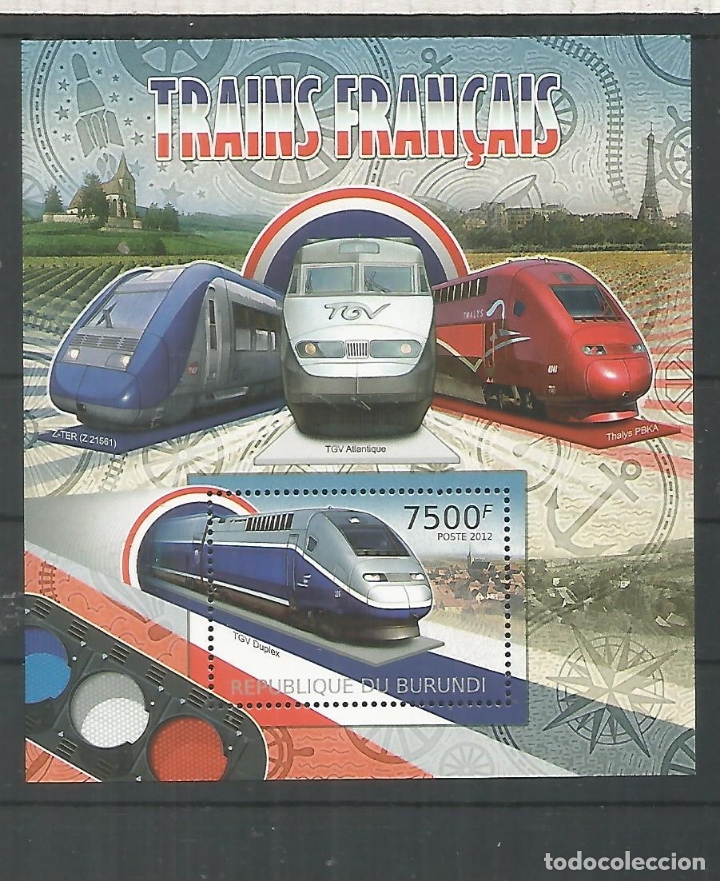 Sellos: BURUNDI FERROCARRIL TREN RAILWAY - Foto 1