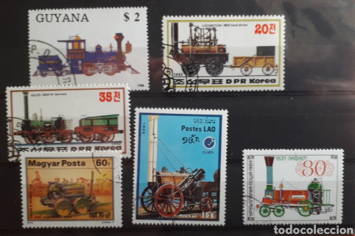 Sellos: SELLOS TRENES - VARIOS PAISES - 2 - Foto 1