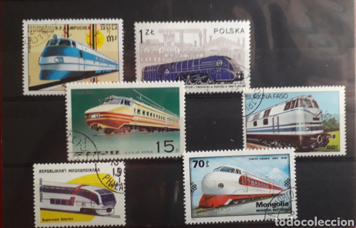Sellos: SELLOS TRENES - VARIOS PAISES - 11 - Foto 1
