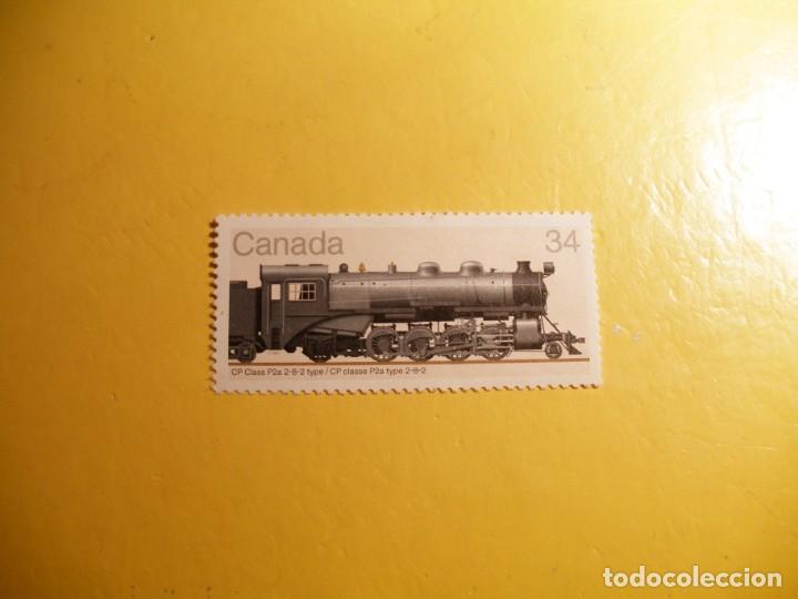 Sellos: CANADA - TRENES Y LOCOMOTORAS - CP CLASS P2A 2-8-2 TYPE. - Foto 1