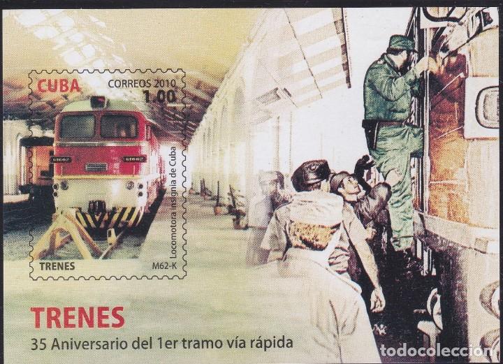 Sellos: Cuba 2010. Tren, ferrocarril. - Foto 1
