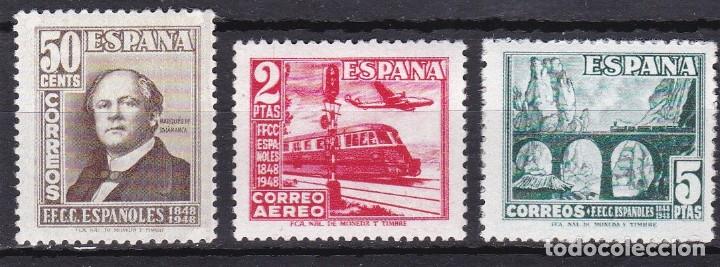 Sellos: Espa&ntilde;a 1948 tren ferrocarril - Foto 1