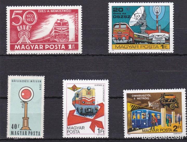 Sellos: Lote Hungr&iacute;a tren ferrocarril - Foto 1