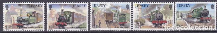Sellos: JERSEY 1985 TREN FERROCARRIL - Foto 1