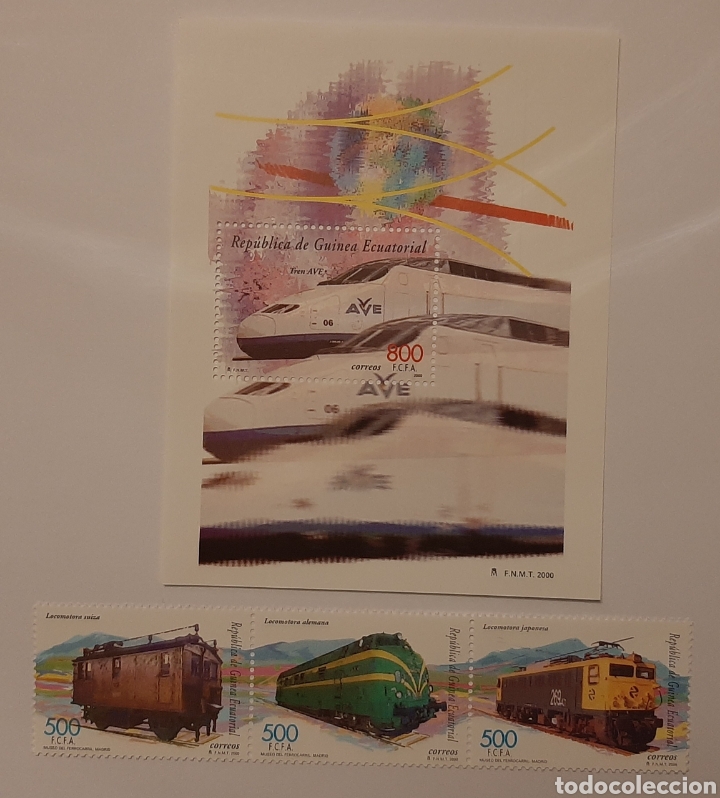 Sellos: Trenes. Guinea Ecuatorial 2000. MNH ** - Foto 1