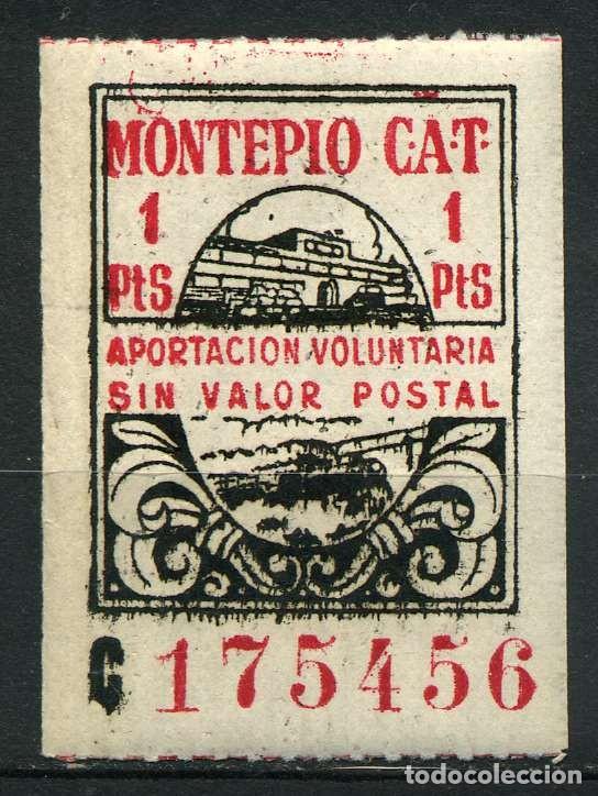 Sellos: ESPA&Ntilde;A. MONTEP&Iacute;O CAT. 1 PTA. - Foto 1
