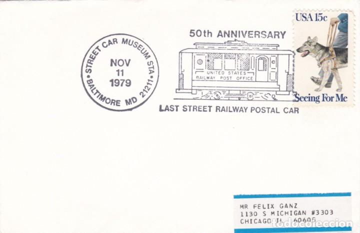 Sellos: sobre USA tranv&iacute;a postal ciegos - Foto 1