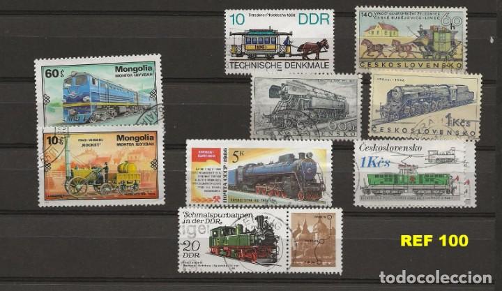 Sellos: LOTE 15 SELLOS TEMA TRENES - Foto 1