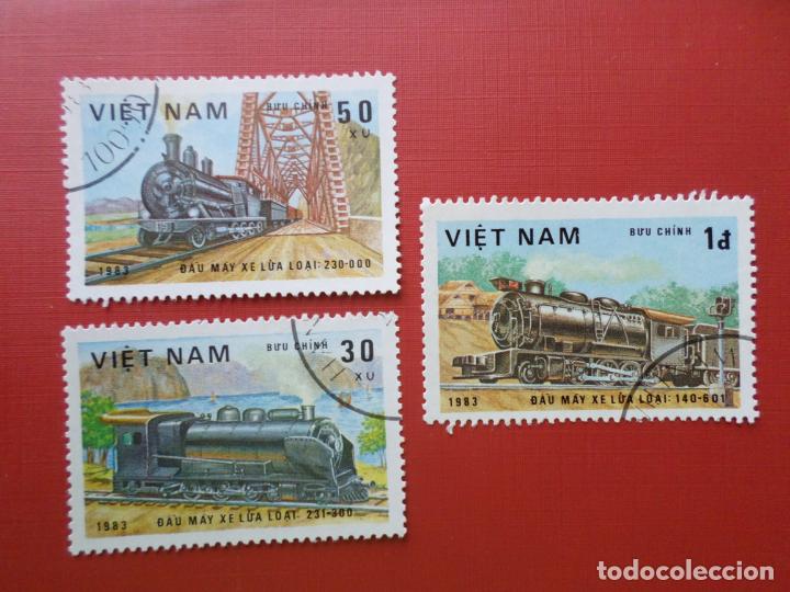 Sellos: vietnam, 1983, locomotoras - Foto 1