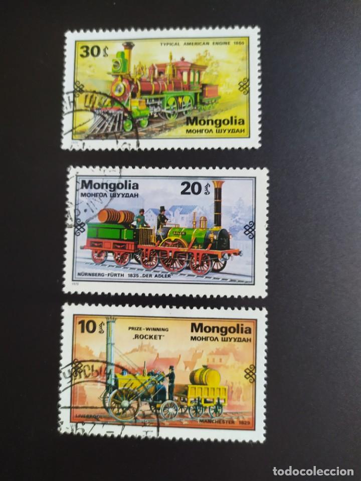Sellos: ## Mongolia usado 1979 Trenes 3 sellos ## - Foto 1