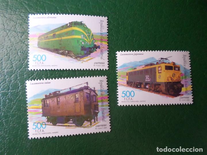 Sellos: +guinea ecuatorial, 2000, ferrocarriles, edifil 271/73 - Foto 1