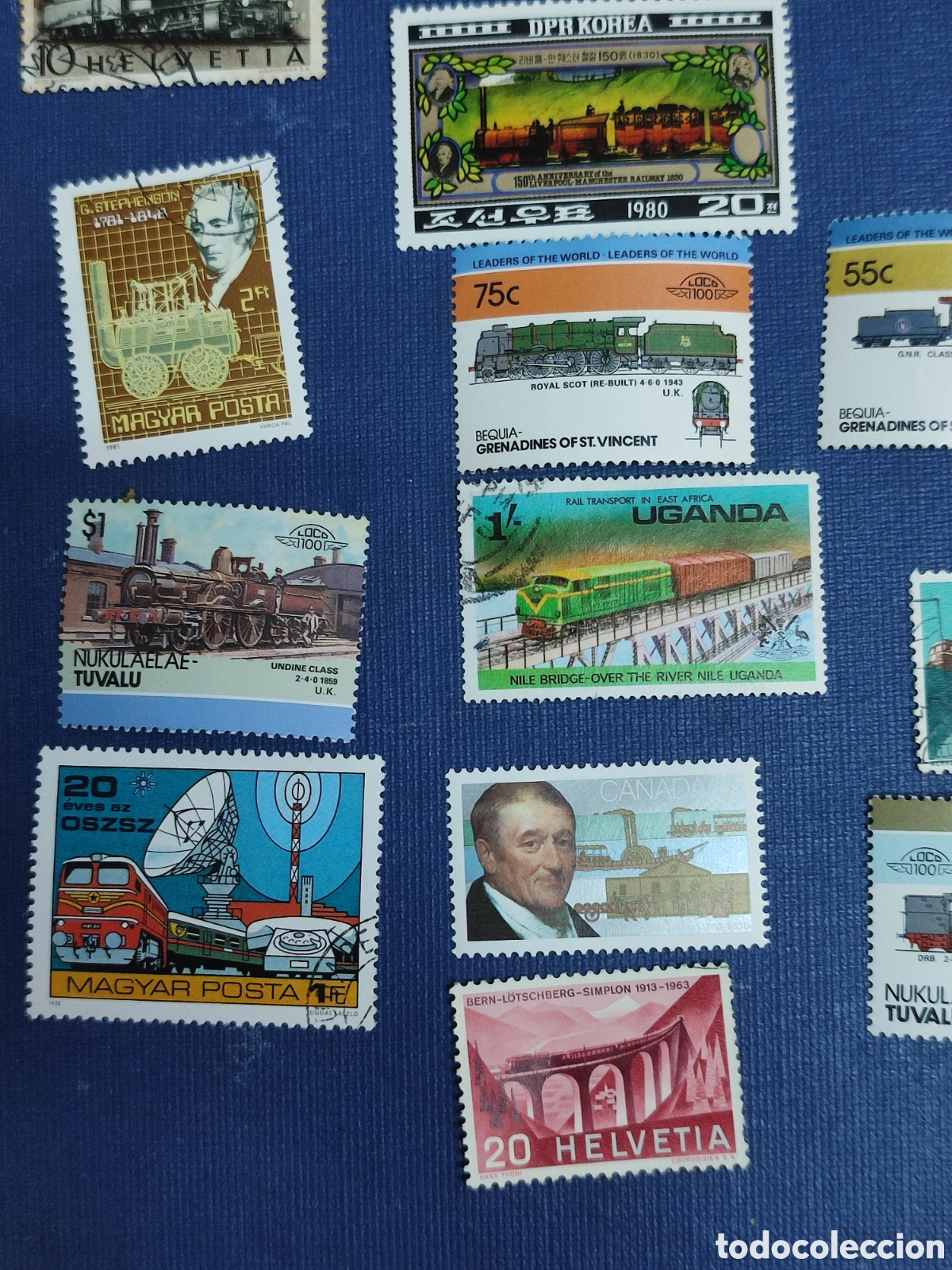 Sellos: Colecci&oacute;n de sellos tem&aacute;tica Trenes - Foto 2