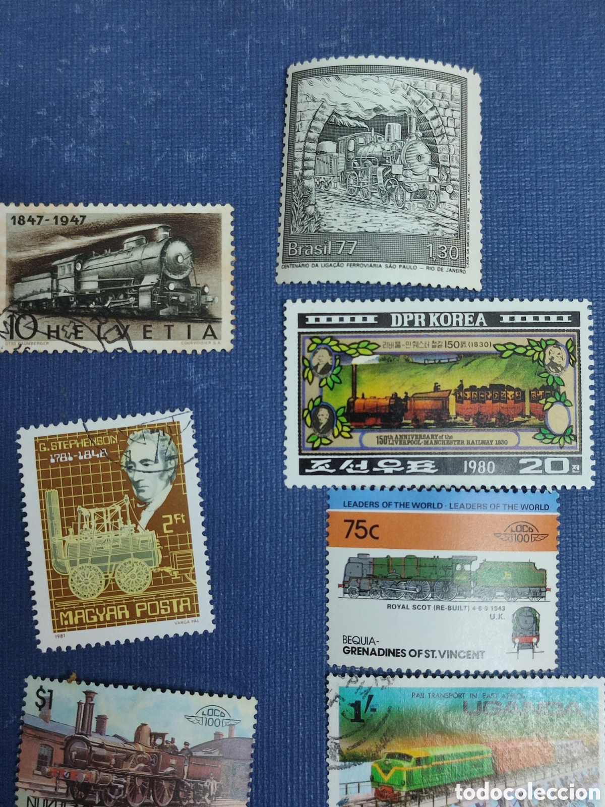 Sellos: Colecci&oacute;n de sellos tem&aacute;tica Trenes - Foto 4