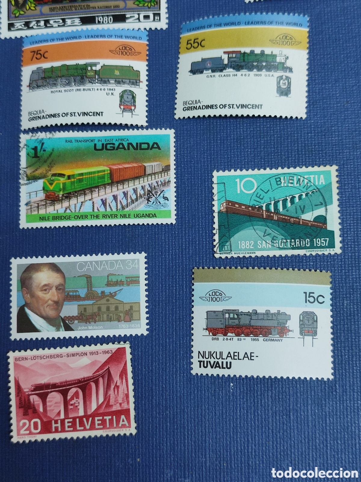 Sellos: Colecci&oacute;n de sellos tem&aacute;tica Trenes - Foto 5