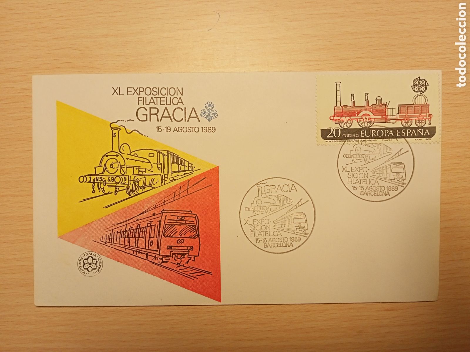 Sellos: Sobre Ferrocarril Gracia 1989 - Foto 1