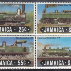 Sellos: TE 799 - JAMAICA 1984 - YVERT 608/611 ** NUEVO SIN FIJASELLOS - TRENES, FERROCARRIL. LOCOMOTORAS. Lote 401463554