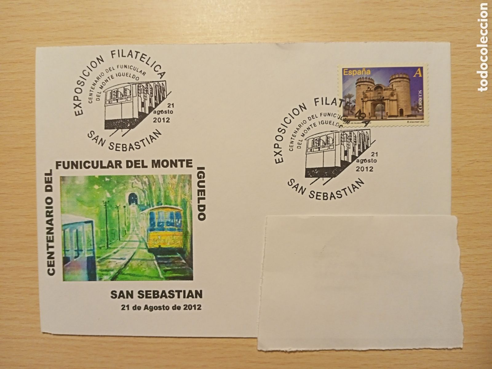 Sellos: Sobre centenario funicular Monte Igueldo (2012) - Foto 1