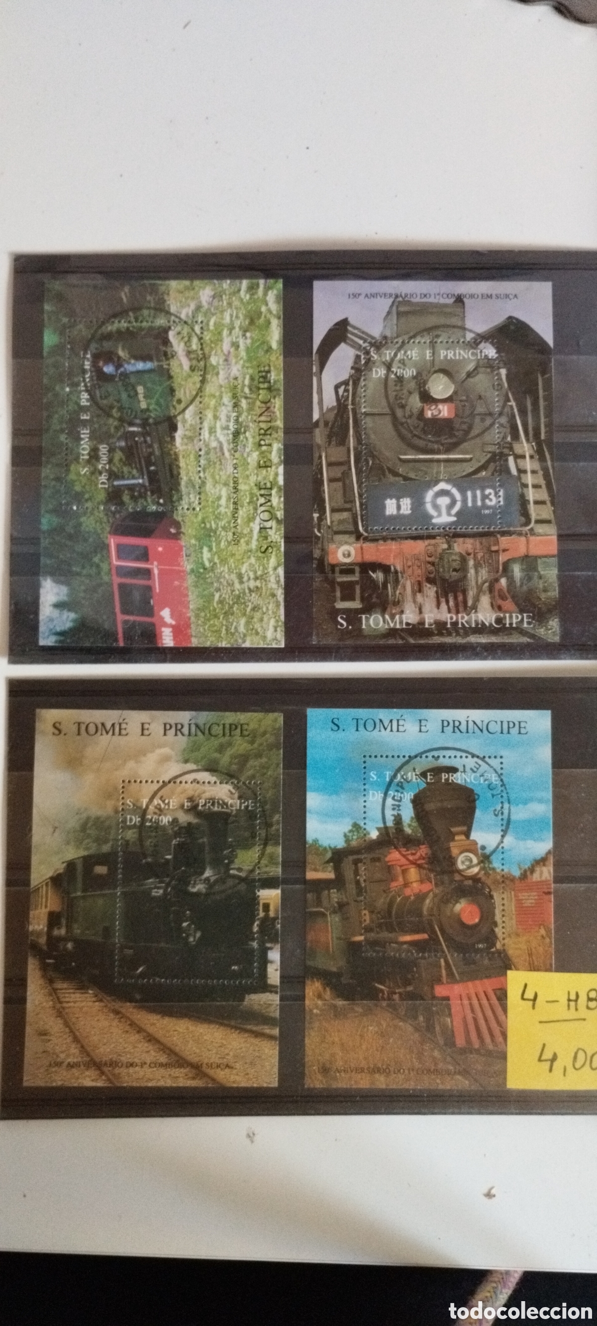 Sellos: Sellos St Tom&eacute; e Pr&iacute;ncipe trenes - Foto 1
