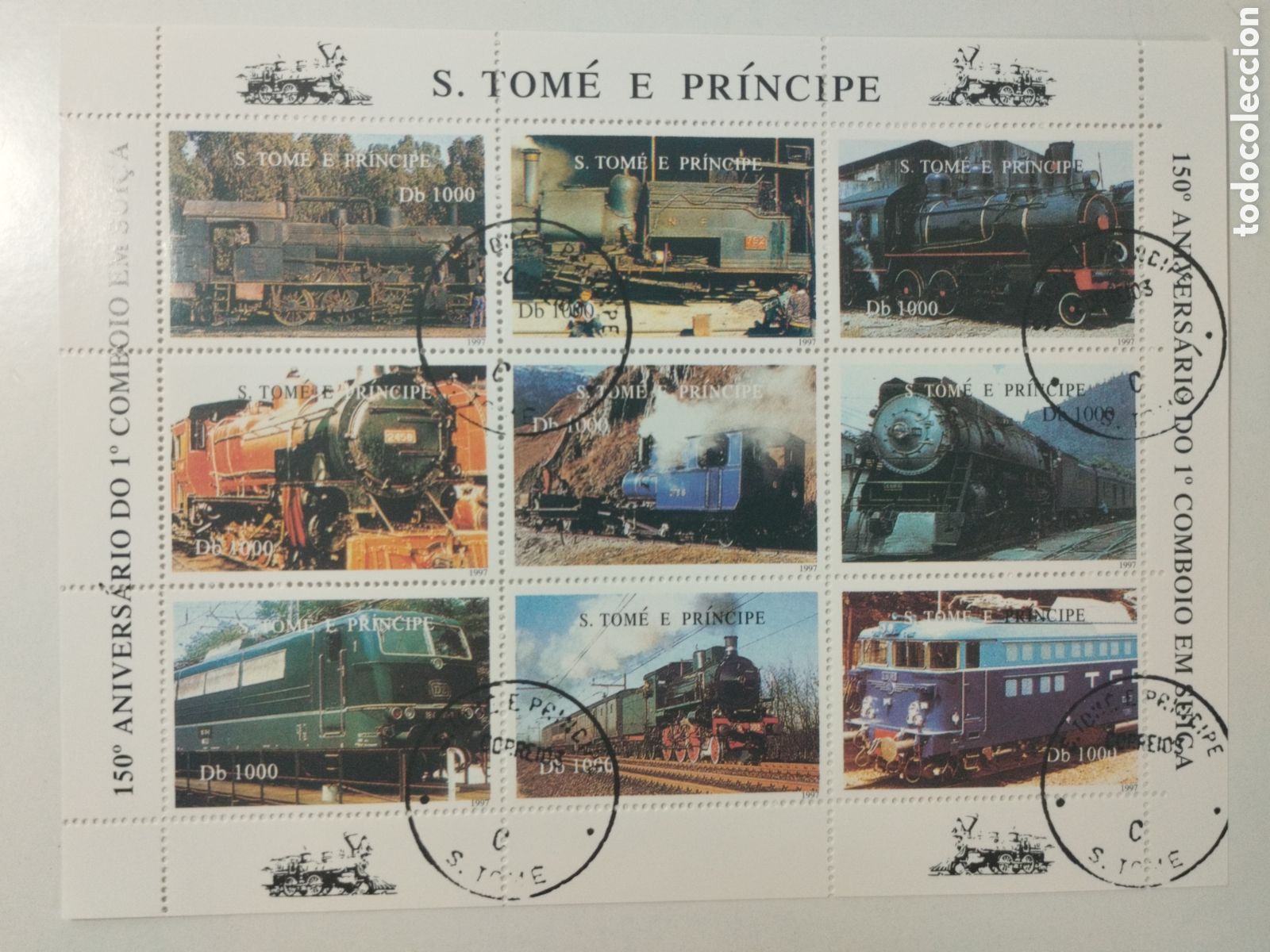 Sellos: Sellos tem&aacute;tica Trenes - Foto 1