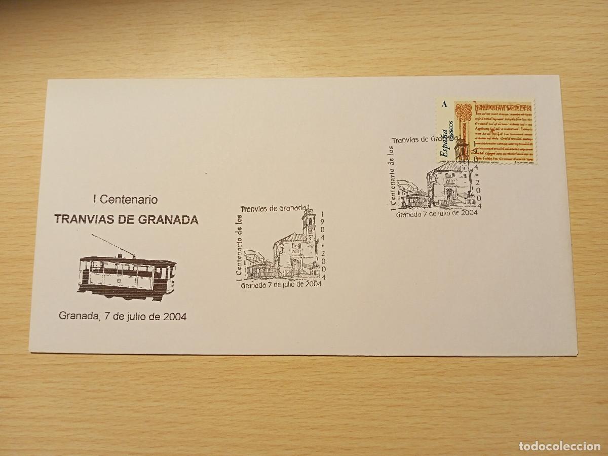 Sellos: Sobre centenario Tranv&iacute;as de Granada (2004) - Foto 1
