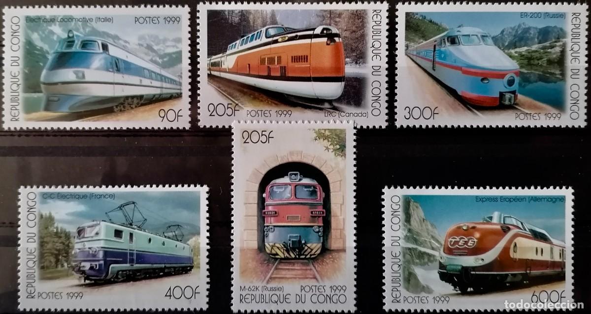 Sellos: CONGO 1999 - LOCOMOTORAS . - Foto 1