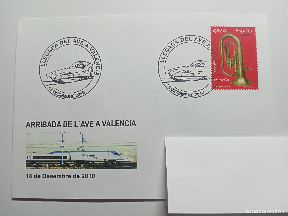 Sellos: Sobre llegada del AVE a Valencia (2010) - Foto 1