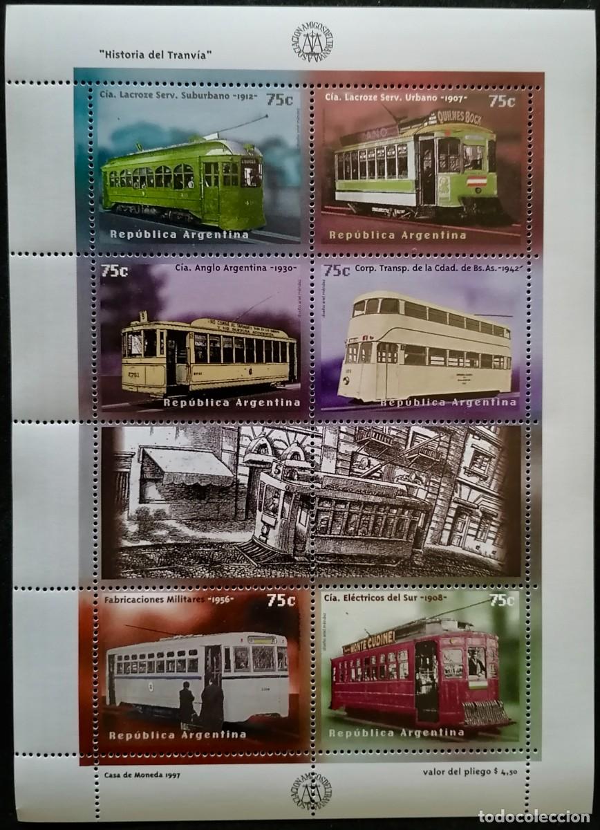 Sellos: ARGENTINA 1997 - HB TRANVIAS / MARCELO MAYORGA .