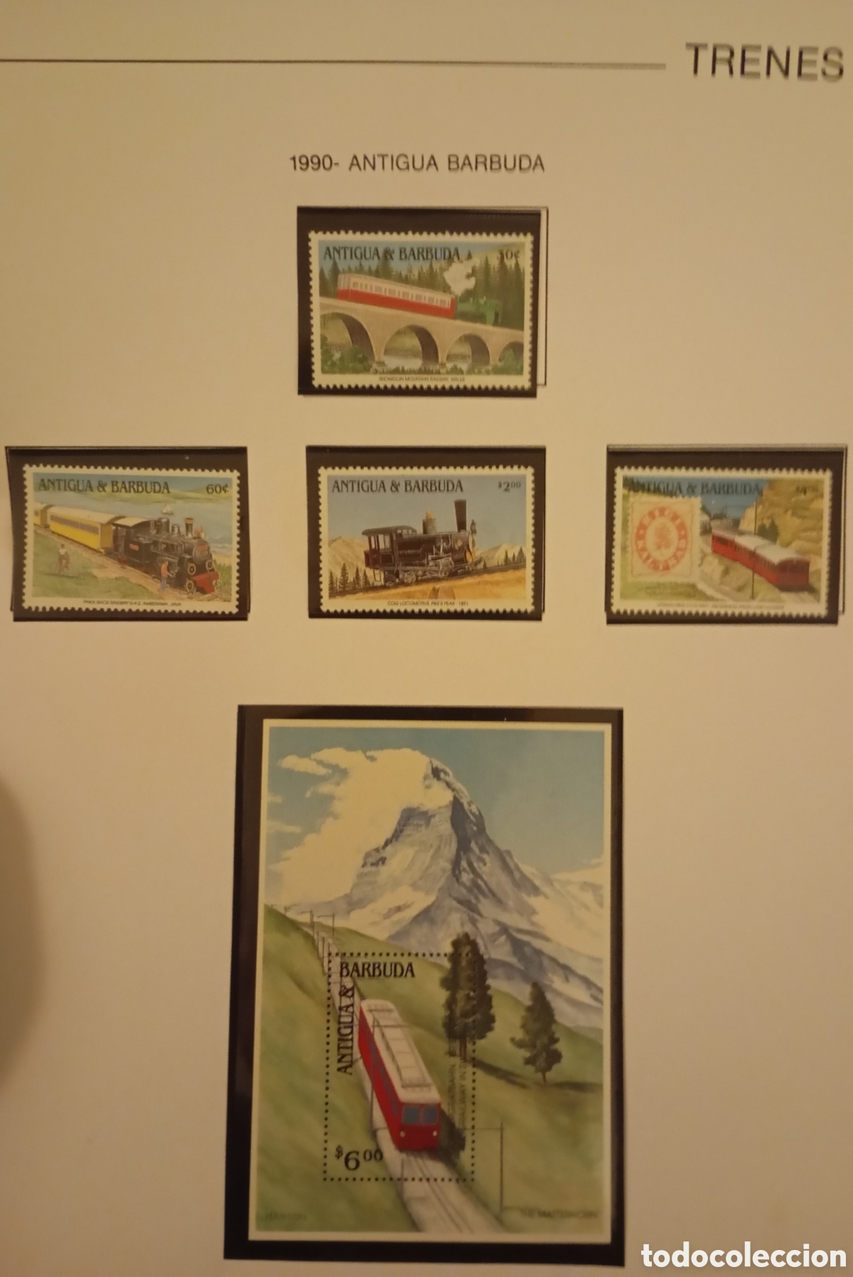 Sellos: Sellos correos serie trenes - Foto 1