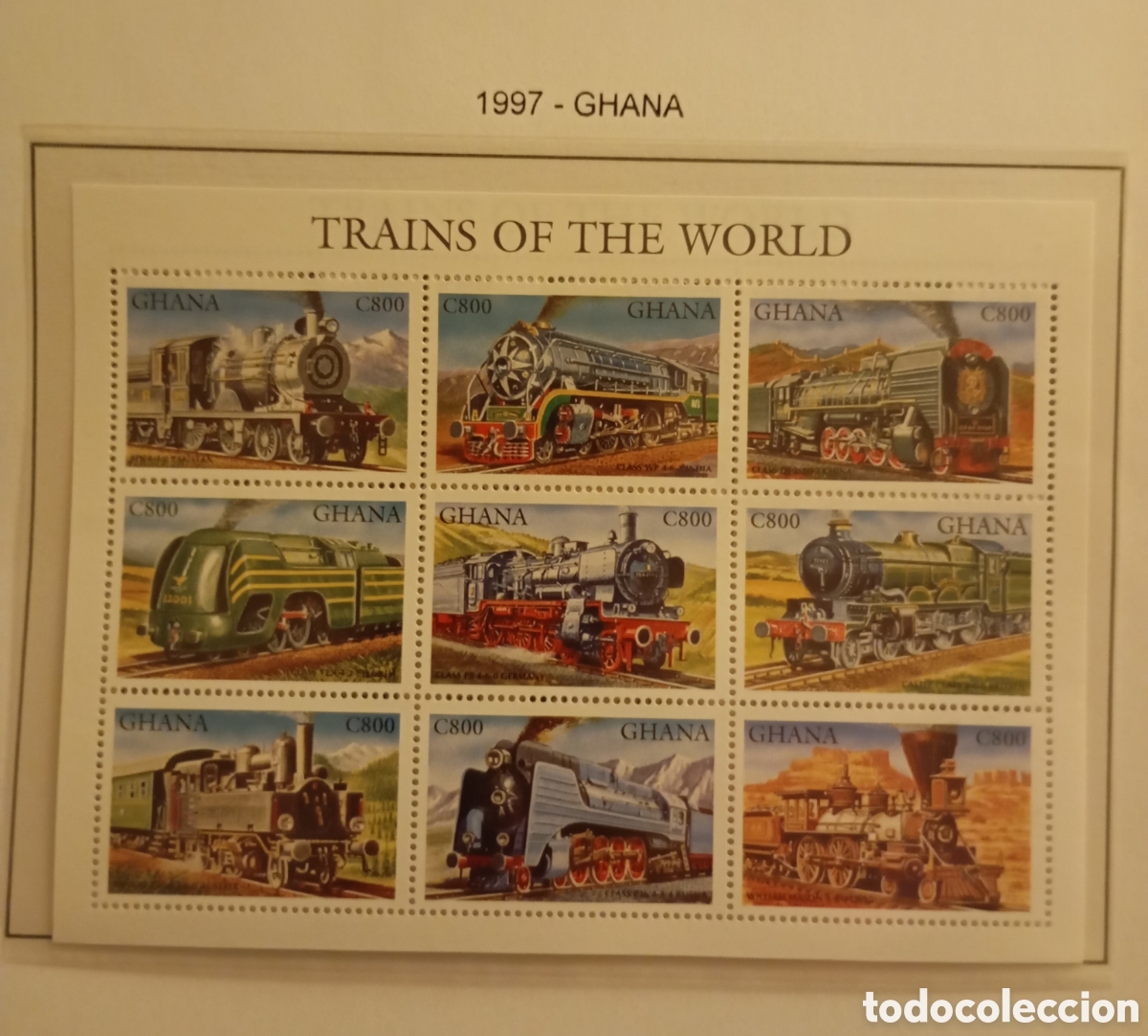Sellos: Sellos correos serie trenes - Foto 1