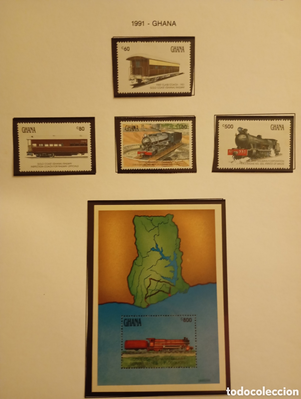 Sellos: Sellos correos serie trenes - Foto 1