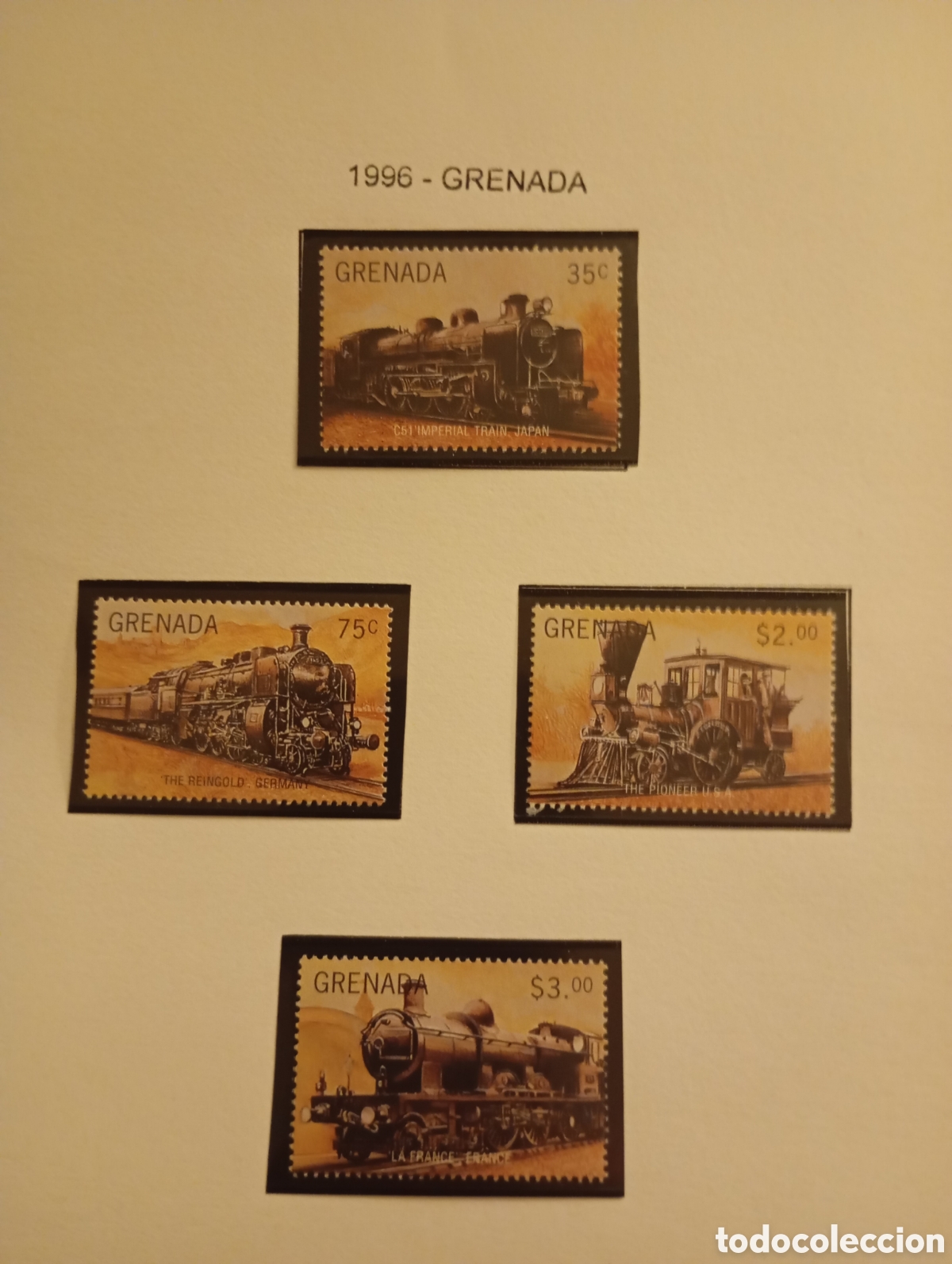 Sellos: Sellos correos serie trenes - Foto 1