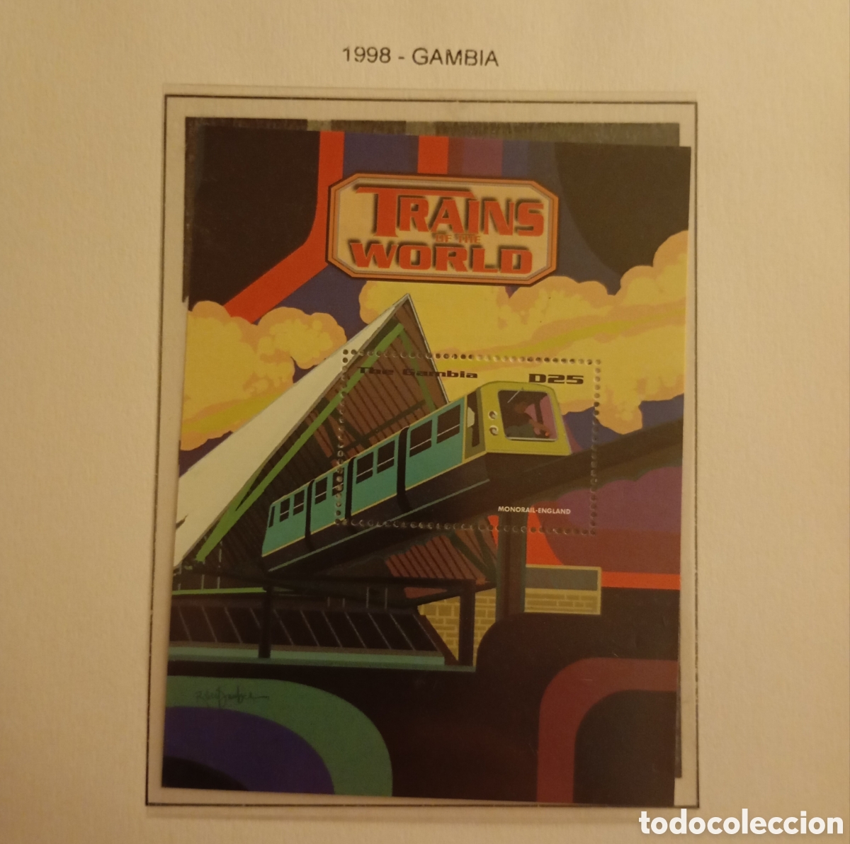 Sellos: Sellos correos serie trenes - Foto 1