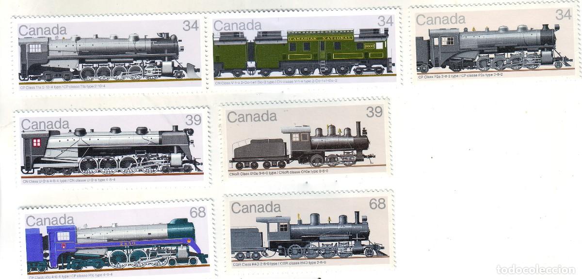 Sellos: SERIE SELLOS TRENES DE CANAD&Aacute; - Foto 1