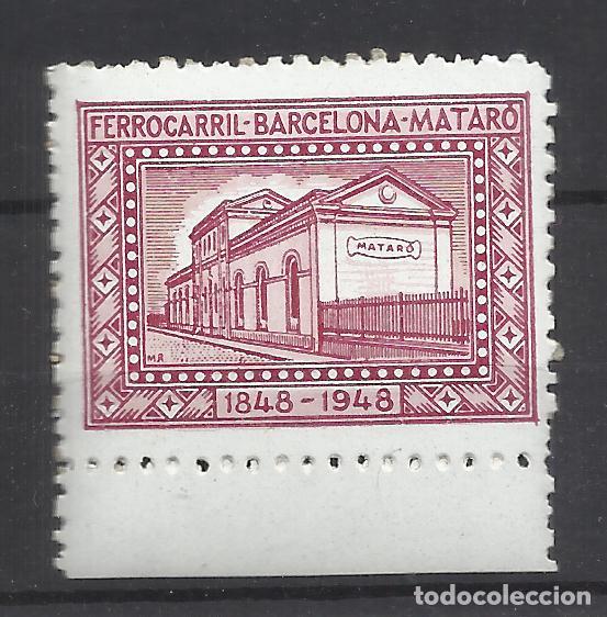 Sellos: centenario ferrocarril barcelona mataro 1948 nuevo** - Foto 1