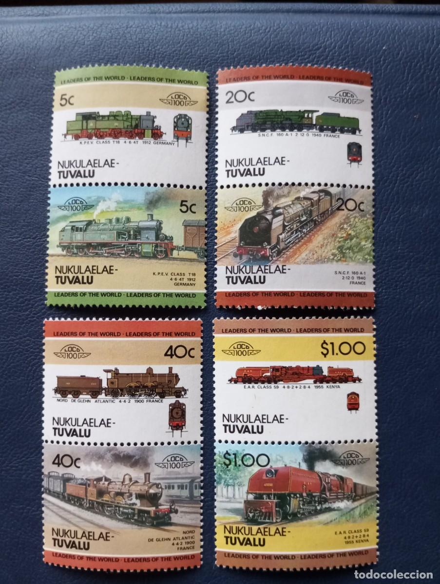 Sellos: TRENES, SELLOS EN PAREJA DE TUVALU - Foto 1