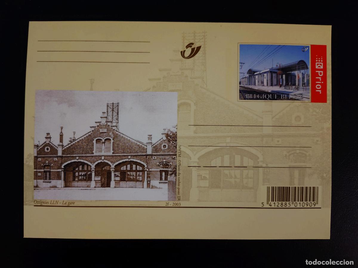 Sellos: Tarjeta postal Ottignies LLN la estaci&oacute;n 2003 B&eacute;lgica Prior