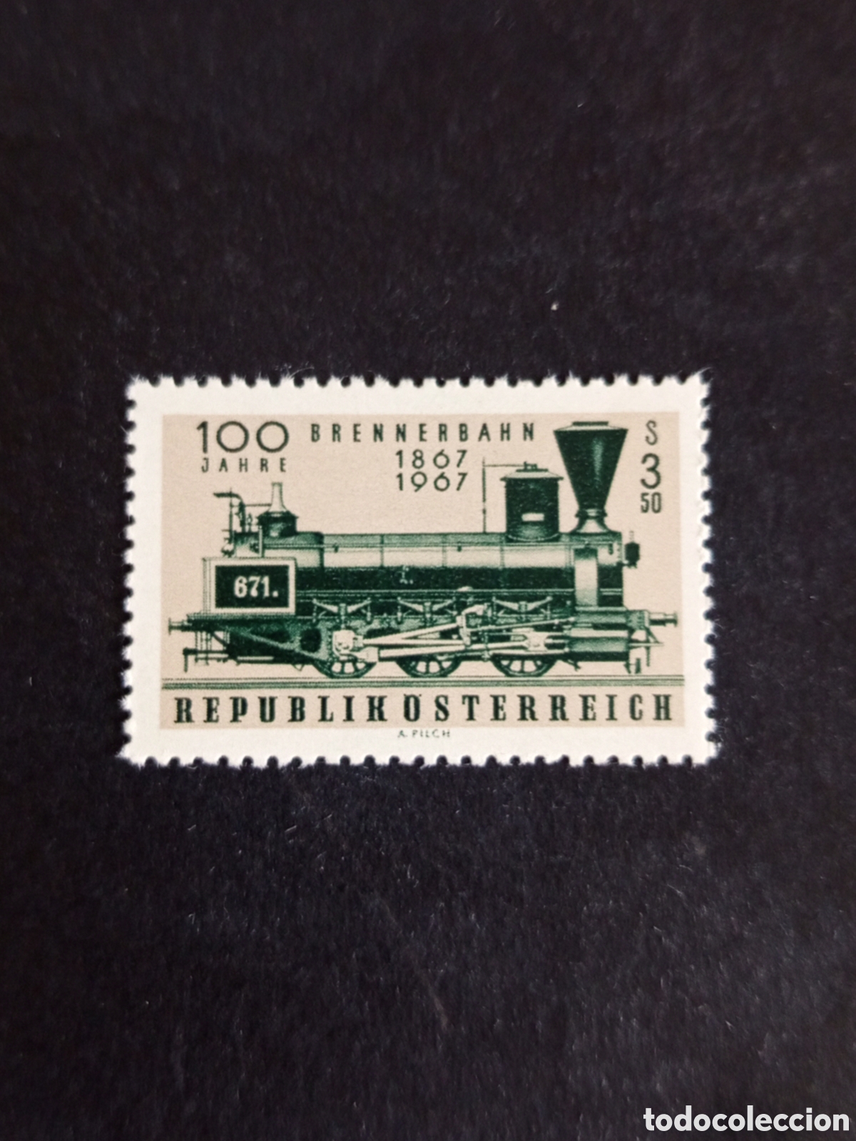 Sellos: AUSTRIA, 1967. Ferrocarril de Brenner. Yvert 1079. Ver fotos. Pedido m&iacute;nimo 3 &euro;. Serie completa