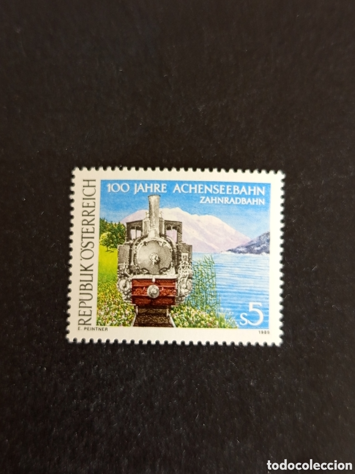 Sellos: AUSTRIA, 1989. Ferrocarril Jembach- Lago Achensee. Yvert 1791. Pedido m&iacute;nimo 3 &euro;. Ver fotos.