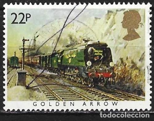 Sellos: Gran Breta&ntilde;a 1985 - Mi 1018 - YT 1169 - Locomotora &rdquo; Golden Arrow &rdquo;