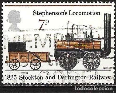 Sellos: Gran Breta&ntilde;a 1975 - Mi 682 - YT 760 - Locomotora Stephenson