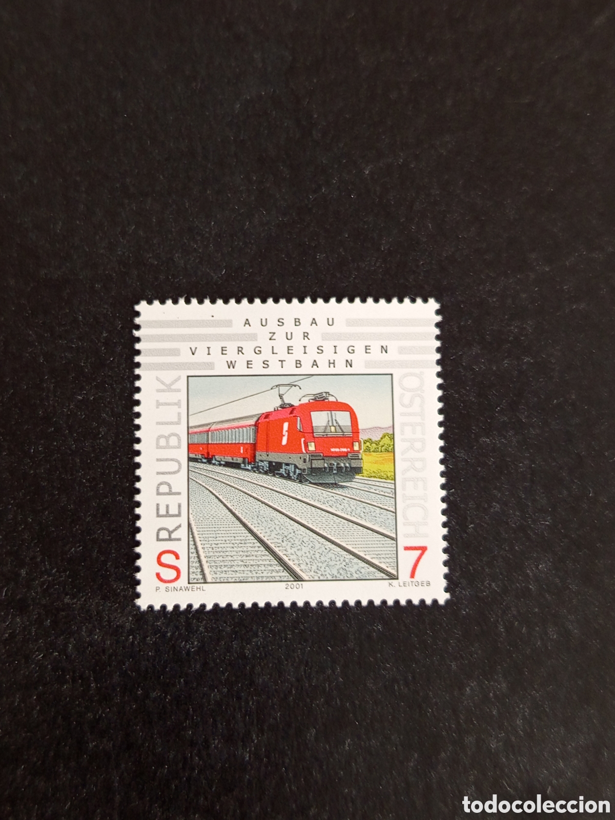 Sellos: AUSTRIA, 2001. Ferrocarril del Oeste. Pedido m&iacute;nimo 3 &euro;. Ver fotos. Sello sin circular, sin charnela