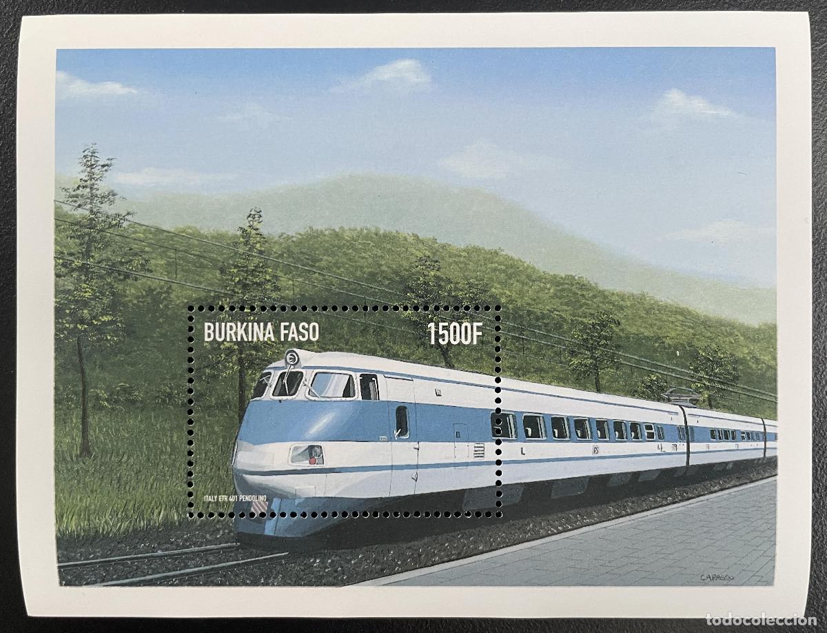 Sellos: Burkina Faso 1998 YT Bl. 73: tren locomotora transporte ferroviario
