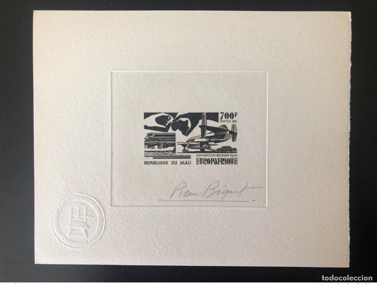 Sellos: Mali 1981 Mi. 890 Proof Artist EUROPAFRICA Avion Car