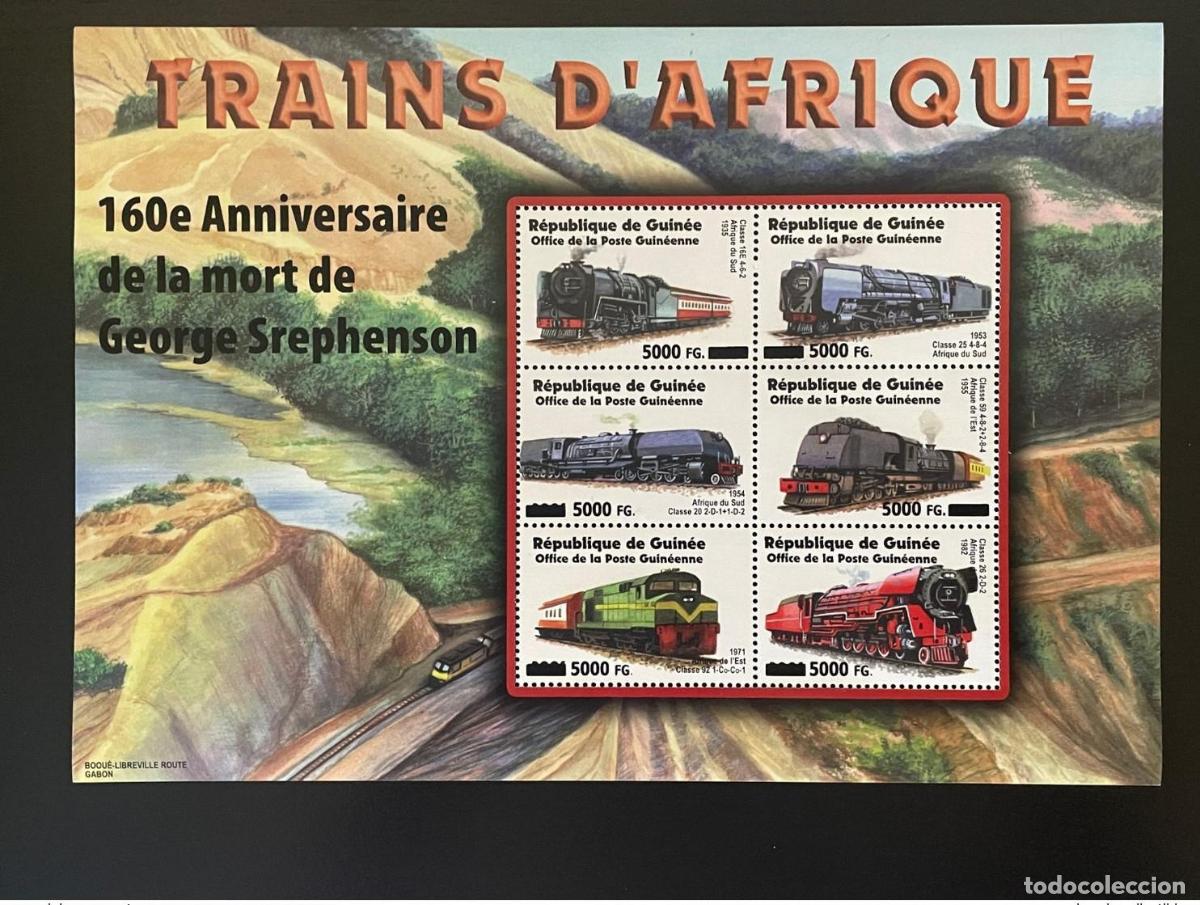 Sellos: Guinea 2008 Mi. 6239 - 6244 Trenes sobrecargados locomotoras muerte de Stephenson