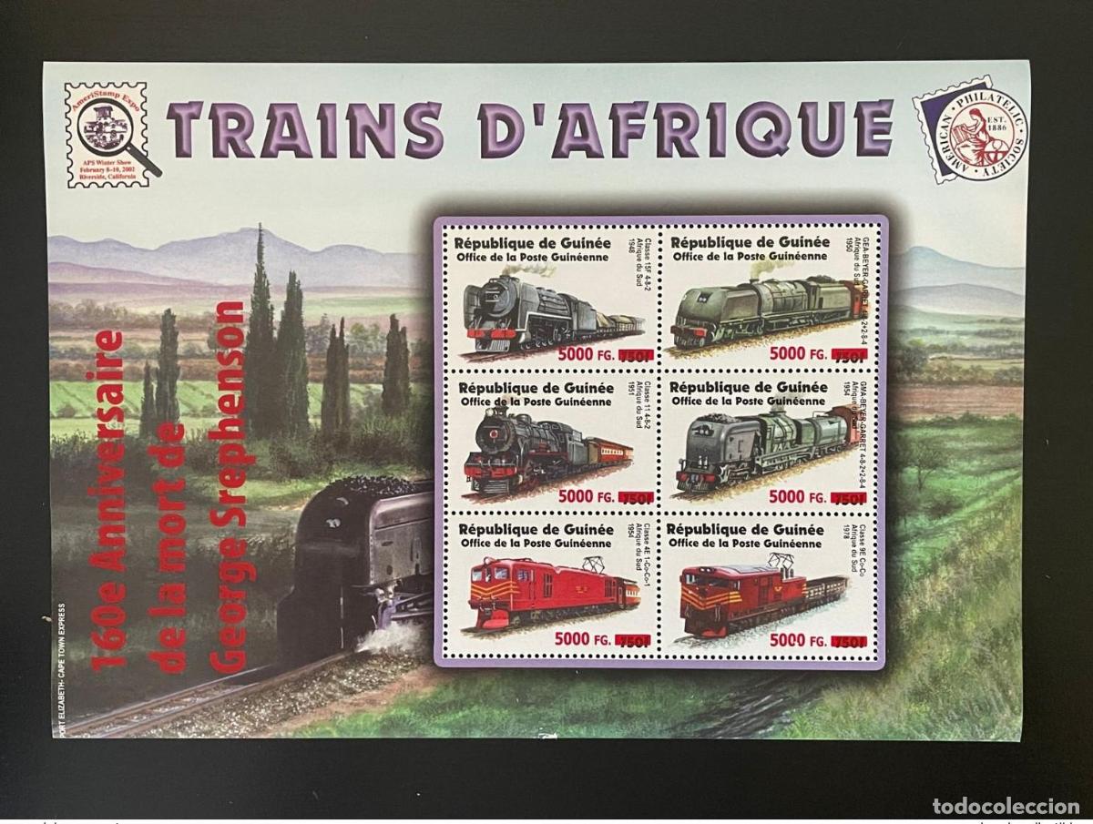 Sellos: Guinea 2008 Mi. 6253 - 6258 Trenes sobrecargados locomotoras muerte de Stephenson