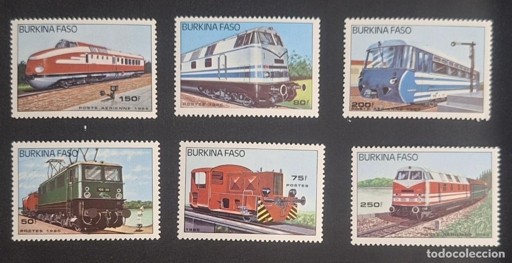 Sellos: Burkina Faso 1985 Mi. 1043-1049 trenes locomotoras ferrocarril