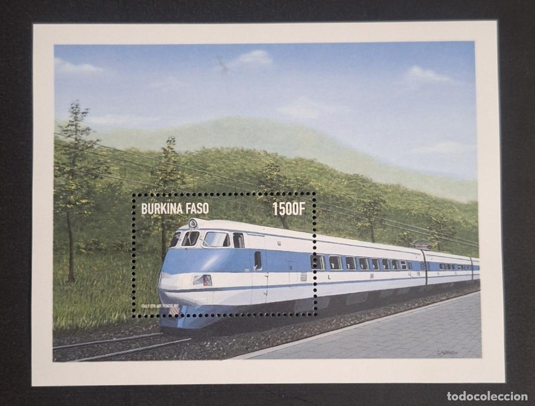 Timbres: Burkina Faso 1998 Mi. Bl. 184 tren Pendolino ETR 401 locomotora