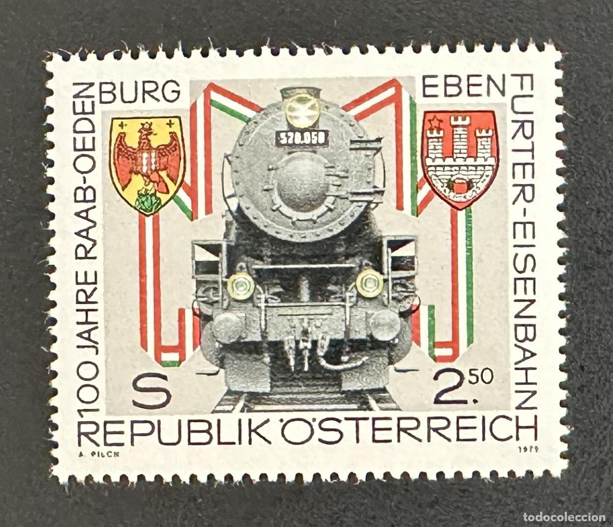 Sellos: Austria 1979 Mi. 1627 emisi&oacute;n conjunta ferrocarril locomotora